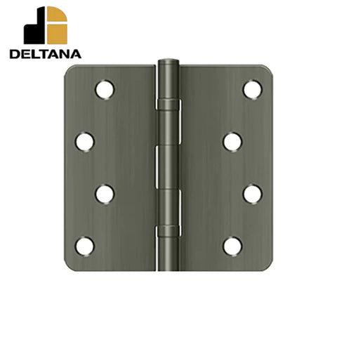 Deltana - 4" x 4" x 1/4" Radius Hinge - Ball Bearing - Residential - Optional Finish