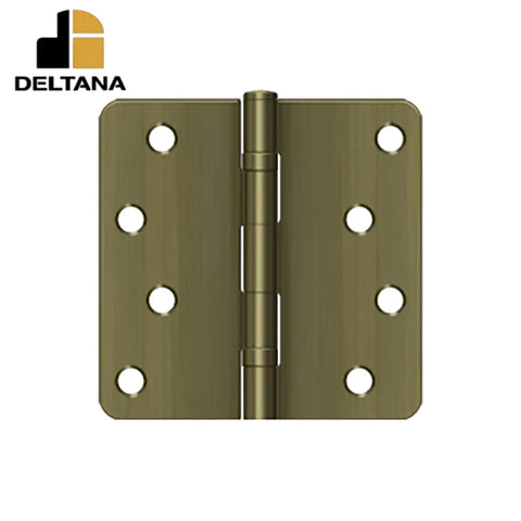 Deltana - 4" x 4" x 1/4" Radius Hinge - Ball Bearing - Residential - Optional Finish