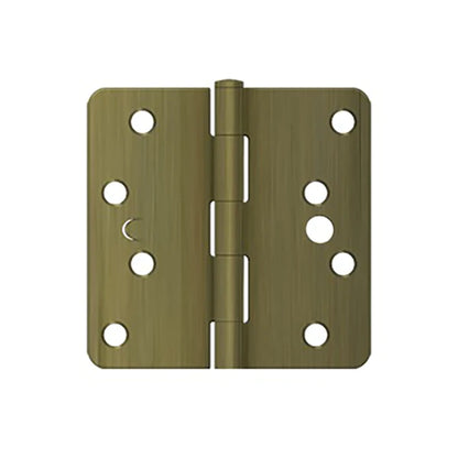 Deltana - 4" x 4" x 1/4" Radius Hinge - Security - Steel - Antique Brass