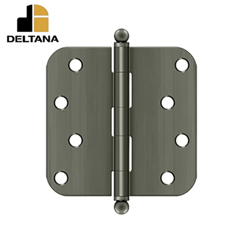 Deltana - 4" x 4" x 5/8" Radius Hinge - w/ Ball Tips - Optional Finish