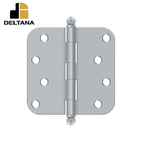 Deltana - 4" x 4" x 5/8" Radius Hinge - w/ Ball Tips - Optional Finish