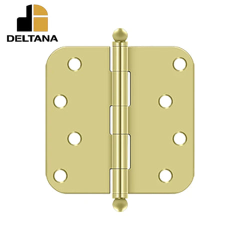 Deltana - 4" x 4" x 5/8" Radius Hinge - w/ Ball Tips - Optional Finish