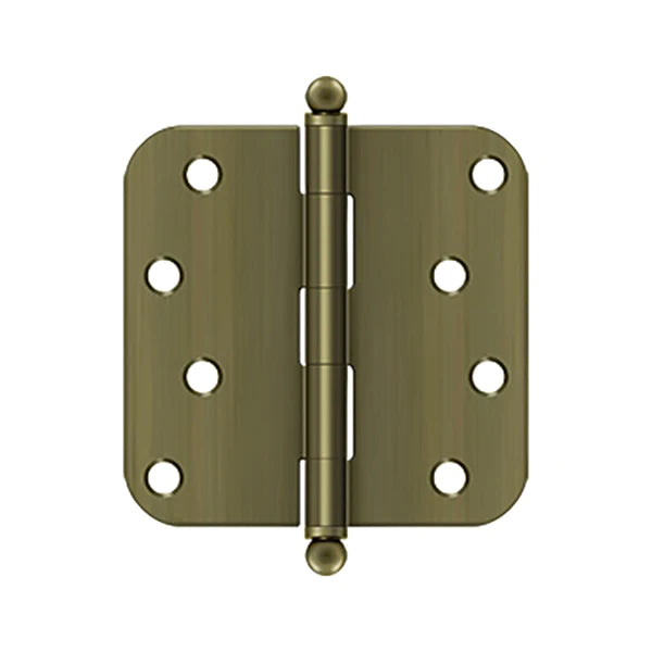 Deltana - 4" x 4" x 5/8" Radius Hinge - w/ Ball Tips - Optional Finish