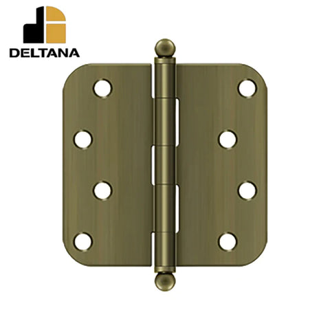 Deltana - 4" x 4" x 5/8" Radius Hinge - w/ Ball Tips - Optional Finish