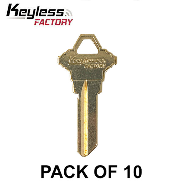 SC1-B Brass Finish Schlage Key Blanks (10 PACK) (AFTERMARKET) - UHS Hardware