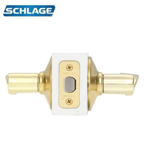 Schlage - 16210 - Accent Lever Set - Passage - Round Rose - Bright Brass - LH - Grade 2 - UHS Hardware