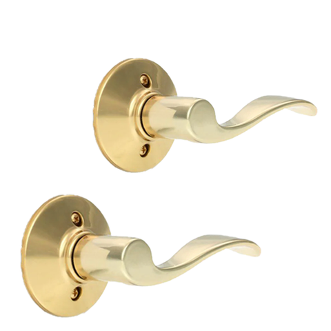 Schlage - 16210 - Accent Lever Set - Passage - Round Rose - Bright Brass - RH - Grade 2 - UHS Hardware