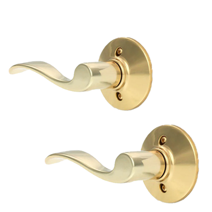 Schlage - 16210 - Accent Lever Set - Passage - Round Rose - Bright Brass - LH - Grade 2 - UHS Hardware