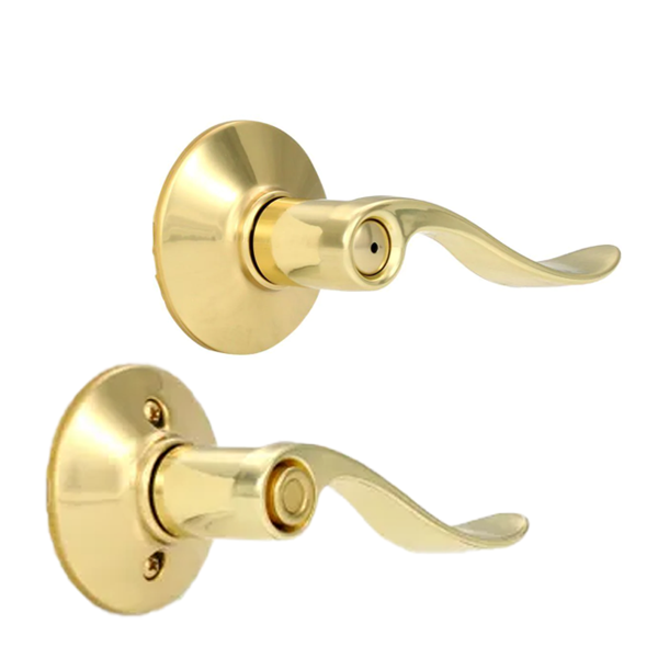 Schlage - 16210 - Accent Lever Set - Privacy - Round Rose - Bright Brass - RH - Grade 2 - UHS Hardware