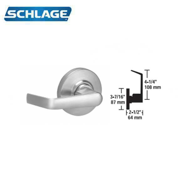 Schlage - AL80JD SAT - Commercial Lever Handle - Saturn Levers - LFIC IC Core - 626 - Satin Chrome - Storeroom - Grade 2 - UHS Hardware