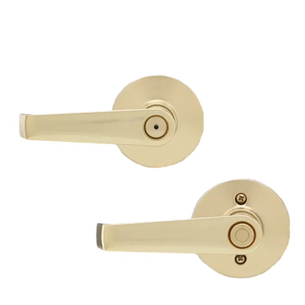 Schlage - 16210 - Elan Lever Set - Privacy - Round Rose - Bright Brass - Grade 2 - UHS Hardware