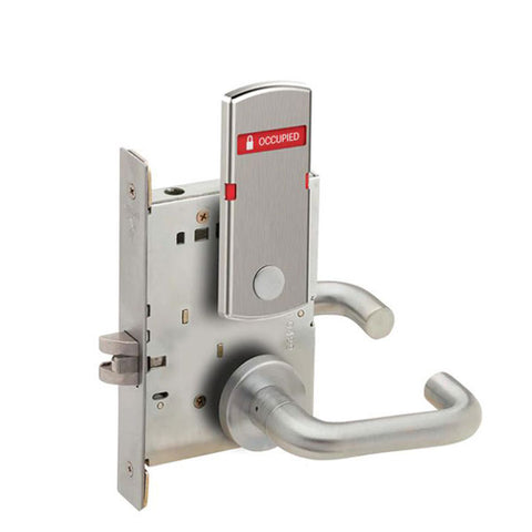 Schlage - L9040 - L Series Mortise Lock - Non-Keyed - Exit Indicator - Privacy - Fire Rated - Satin Chrome - Grade 1 - UHS Hardware