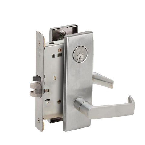 Schlage - L9071 - Mortise Lock with 06 Lever - Schalge C Keyway - 6 Pin Cylinder - Classroom - Satin Chrome - Grade 1