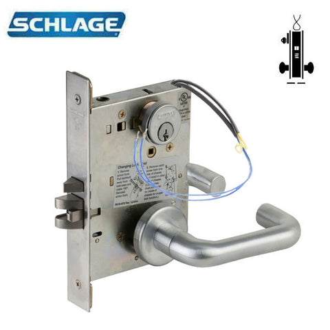 Schlage L9093EUP 18A Electrified Mortise Lock, Fail Secure, w/ Cylinder  Outside