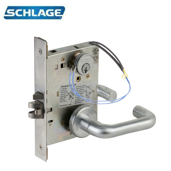 Schlage - L9092EUP - Electrified Mortise Lock - L series - Fail Secure - 12/24 VDC - Fired Rated - Satin Chrome - Grade 1 - UHS Hardware