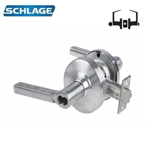 Schlage - ND50BD - Commercial Lever Set - Entrance/Office - Less SFIC - Satin Chrome - Optional Levers - Fire Rated - Grade 1 - UHS Hardware