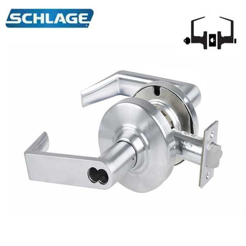 Schlage - ND50BD - Commercial Lever Set - Entrance/Office - Less SFIC - Satin Chrome - Optional Levers - Fire Rated - Grade 1 - UHS Hardware