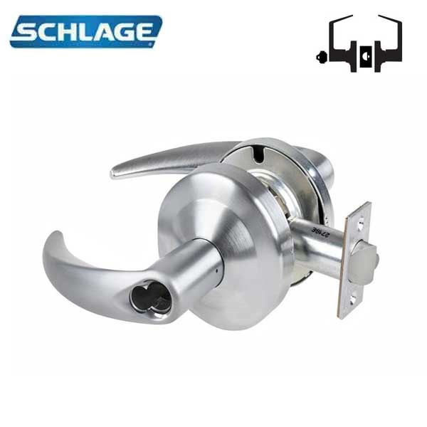 Schlage - ND70BD - Commercial Lever Set - Classroom Lock - Less SFIC - Satin Chrome - Optional Levers - Fire Rated - Grade 1 - UHS Hardware