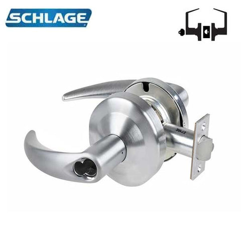 Schlage - ND70BD - Commercial Lever Set - Classroom Lock - Less SFIC - Satin Chrome - Optional Levers - Fire Rated - Grade 1 - UHS Hardware