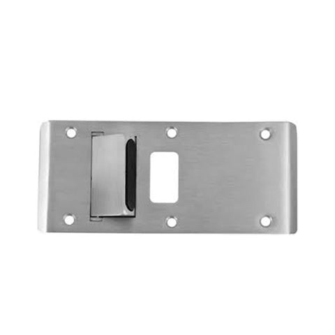 ABH - SCR4590 - SP-CR872 - Special Layout Double-Lipped Strike & Rescue Stop for Rescue Frame - for Cylindrical Latch - Satin Stainless Steel