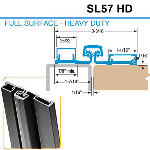 Select Hinges - 57 - 85" - Geared Full Surface Hinge - Dark Bronze - Heavy Duty - UHS Hardware