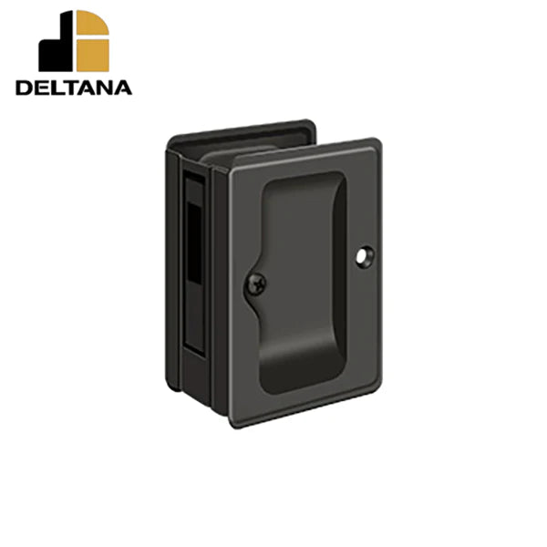 Deltana - Heavy Duty Pocket Lock - Adjustable - 3-1/4" x 2-1/4" Sliding Door Receiver - Optional Finish