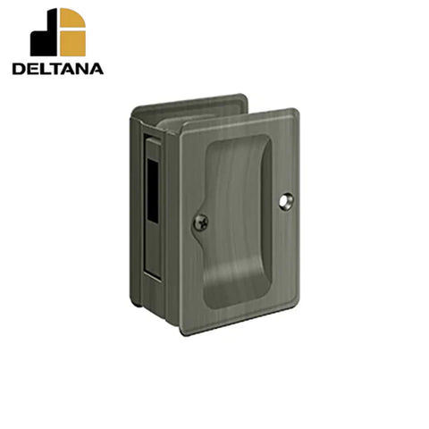 Deltana - Heavy Duty Pocket Lock - Adjustable - 3-1/4" x 2-1/4" Sliding Door Receiver - Optional Finish