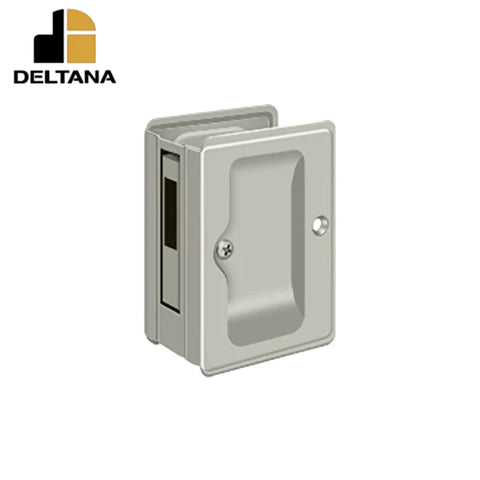 Deltana - Heavy Duty Pocket Lock - Adjustable - 3-1/4" x 2-1/4" Sliding Door Receiver - Optional Finish