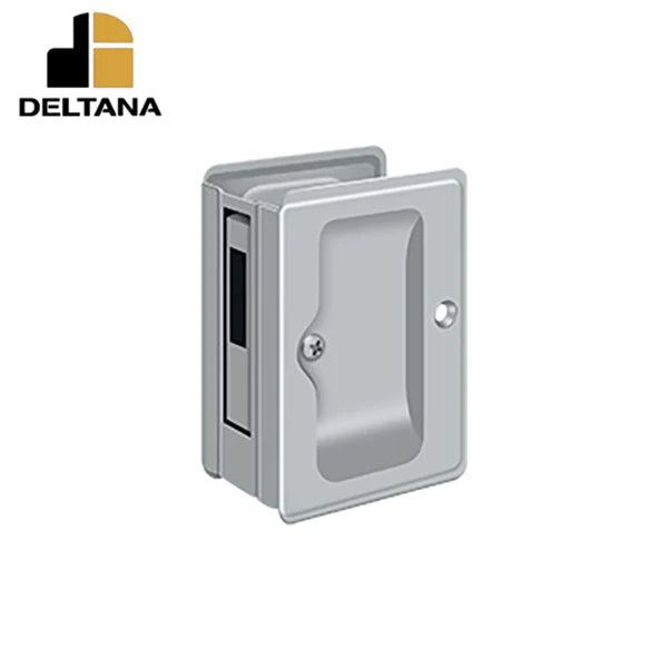 Deltana - Heavy Duty Pocket Lock - Adjustable - 3-1/4" x 2-1/4" Sliding Door Receiver - Optional Finish