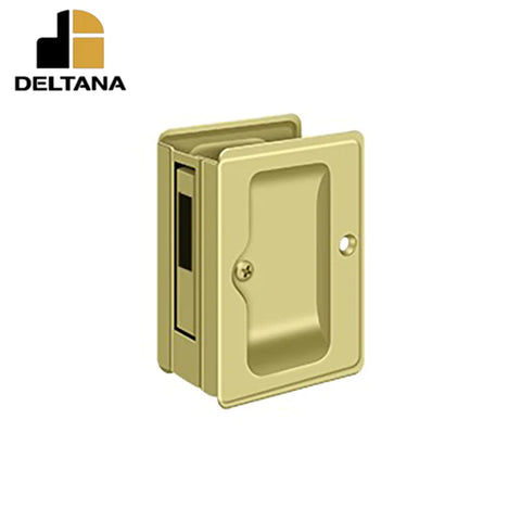 Deltana - Heavy Duty Pocket Lock - Adjustable - 3-1/4" x 2-1/4" Sliding Door Receiver - Optional Finish