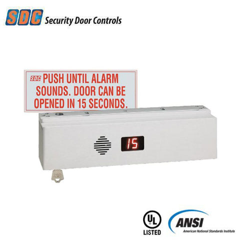 SDC - 1511SNDKV - Single Delayed Egress - EM Lock - Fixed Delayed - Surface Mount - 1650lbs. - 12/24VDC - Aluminum - Fire Rated - Grade 1 - UHS Hardware