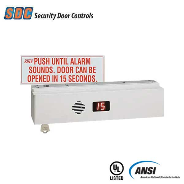 SDC - 1511S - Delayed Egress Single Magnetic Lock - Integrated - DPS - Surface Mount - 1650lbs - 12/24VDC - Aluminum - Grade 1 - UHS Hardware