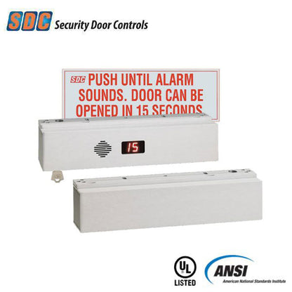 SDC - 1511TNAKV - Tandem Delayed Egress - EM Lock - Selectable Delayed - Surface Mount - 1650lbs. - 12/24VDC - Aluminum - Fire Rated - Grade 1 - UHS Hardware