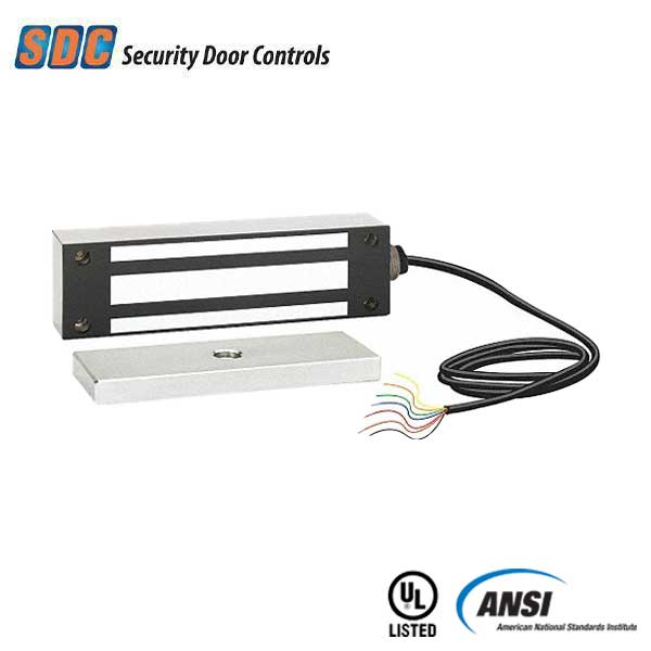 SDC - 1576 - Single Magnetic Gate Lock - Face Drilled Mount - 1200lbs. - 12/24VDC - Satin Stainless Steel - Grade 1 - UHS Hardware