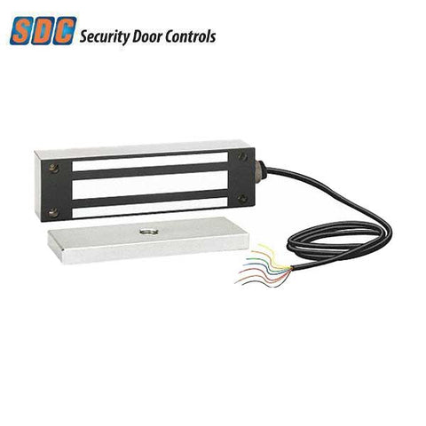 SDC - 1576 - Single Magnetic Gate Lock - Face Drilled Mount - 1200lbs. - 12/24VDC - Satin Stainless Steel - Grade 1 - UHS Hardware