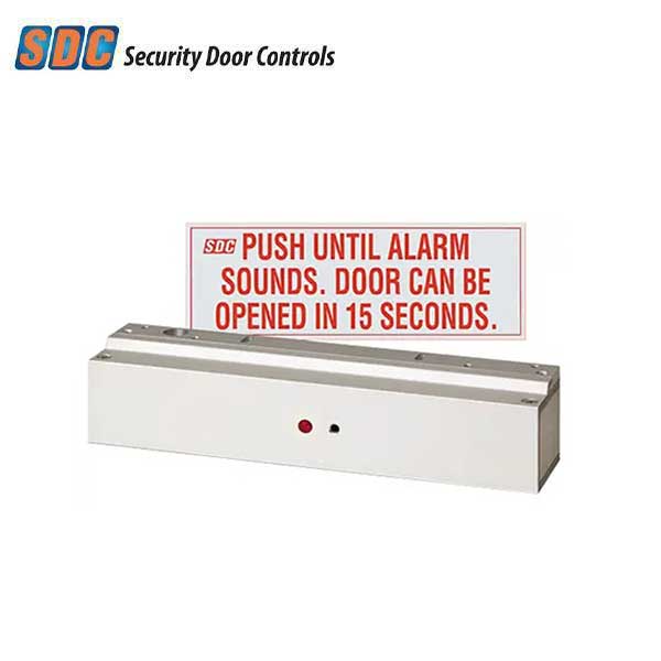 SDC - 1581S - Delayed Egress Single Mini Magnetic Lock - Integrated - Surface Mount - 650lbs - 12/24VDC - Aluminum - Grade 1 - UHS Hardware