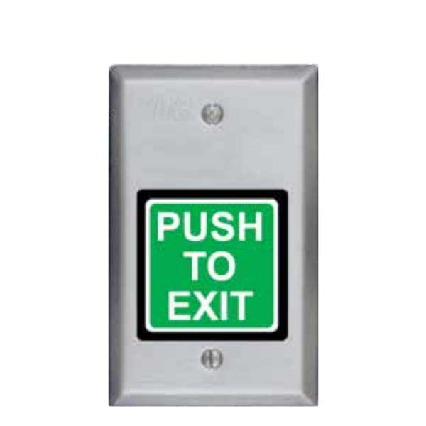 SDC - 422U - Single Gang Square Push Button Switch - 2" - SPDT - Momentary - 12/24VDC - 630 -  Dull Stainless Steel - UHS Hardware