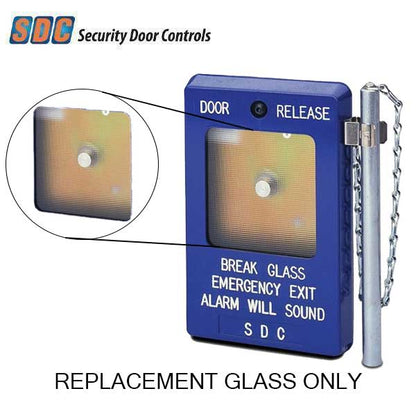 SDC - 491-GL4 - 4 Replacement Glass Plates - For 491 Series Break Glass Emergency Exit - UHS Hardware