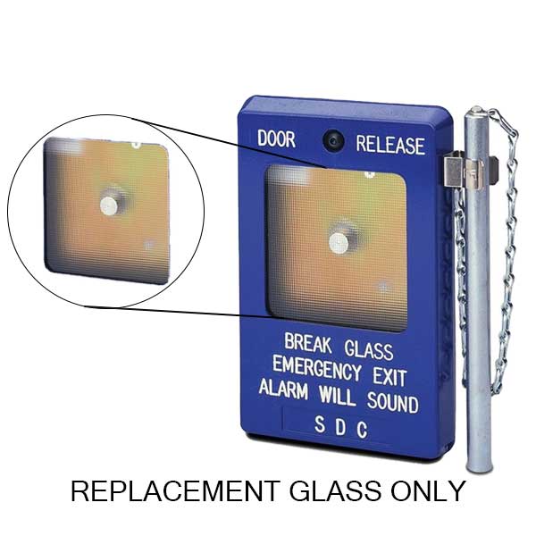 SDC - 491-GL4 - 4 Replacement Glass Plates - For 491 Series Break Glass Emergency Exit - UHS Hardware