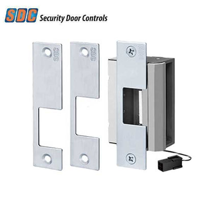 SDC - Electrified Universal Strike - Fail Safe / Fail Secure - 12/24VDC - 3 Faceplates - Satin stainless Steel - Grade 1 - UHS Hardware
