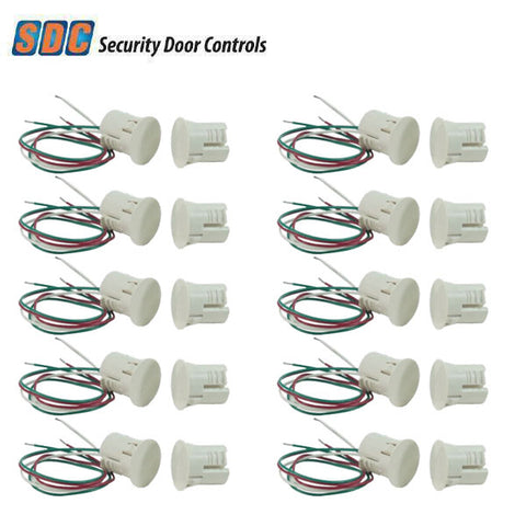 SDC - MC-4 - Door Position Sensor - Magnetic Switch -10 Pack - SPDT - Fire Rated - 30VDC - UHS Hardware