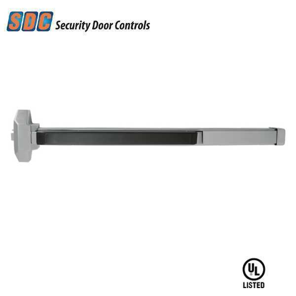 SDC - S4101PU36RE - RIM Mounted Panic-Rated Exit Device - 36" - Exit Only - Request to Exit - Motorized Electric Latch Retraction - 630 - Dull Stainless Steel - Grade 1 - UHS Hardware