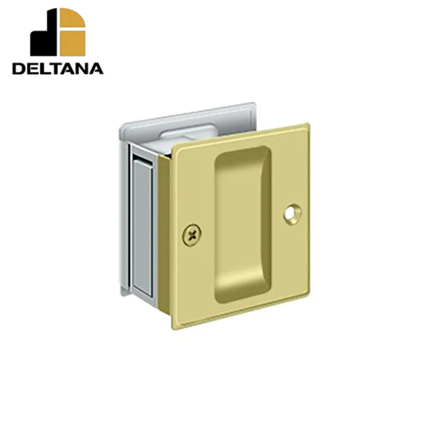 Deltana - Pocket Lock - 2-1/2" x 2-3/4" Passage - 1-3/8" Door Thickness - Optional Finish