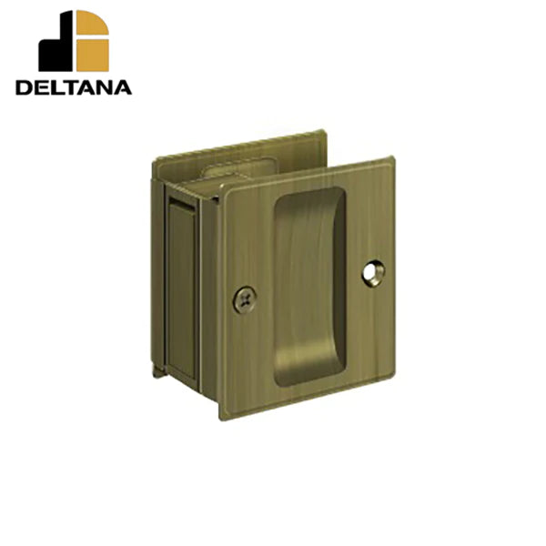 Deltana - Pocket Lock - 2-1/2" x 2-3/4" Passage - 1-3/8" Door Thickness - Optional Finish