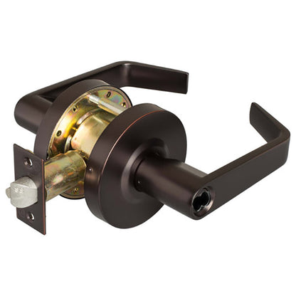 TELL - LC2681 - Standard Duty Cylindrical Leverset - Cortland - SFIC Prep - Office / Entry - 2 3/4" Backset - Oil Rubbed Bronze - Grade 2 - UHS Hardware