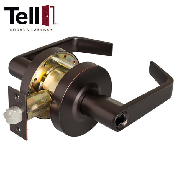 TELL - LC2681 - Standard Duty Cylindrical Leverset - Cortland - SFIC Prep - Office / Entry - 2 3/4" Backset - Oil Rubbed Bronze - Grade 2 - UHS Hardware