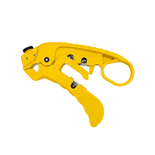 Simply45 - S45-S01YL - Professional Adjustable LAN Cable Stripper & Cutter - Yellow - w/ Wire Straightener Comb - for Shielded & Unshielded Cat7a/6a/6/5e UTP/STP - UHS Hardware