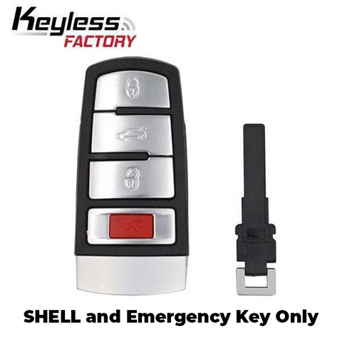 2006-2015 Volkswagen Passat CC / 4 Button Smart Key SHELL / NBG009066T (SKS-VW-013) - UHS Hardware