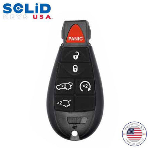 Solid Keys USA - 2008-2017 Dodge Chrysler Jeep / OEM Replacement / 6-Button Fobik Key w/ Remote Start, Trunk, & Hatch - UHS Hardware