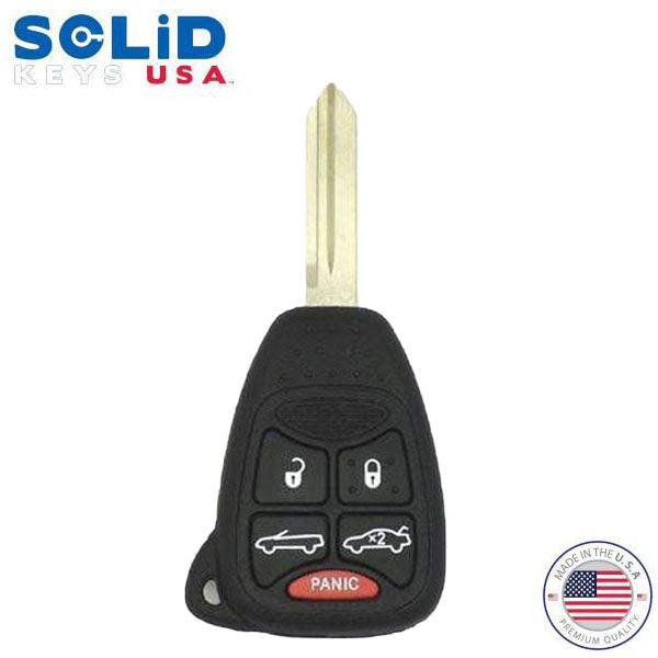 Solid Keys USA - 2004-2017 Chrysler Dodge Jeep / OEM Replacement / 5-Button Remote Head Key w/ Trunk & Convertible - UHS Hardware